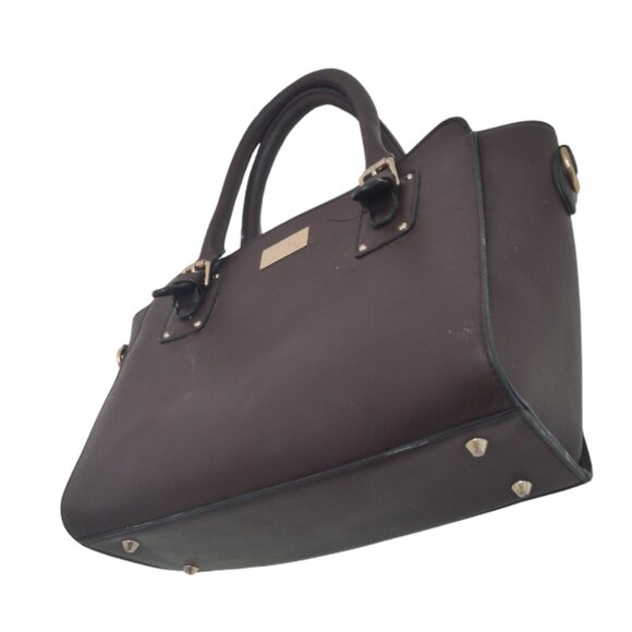 Brown Faux Leather Tote Bag - Picture 2 of 4